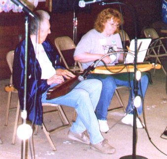 Judy and Patty on stage